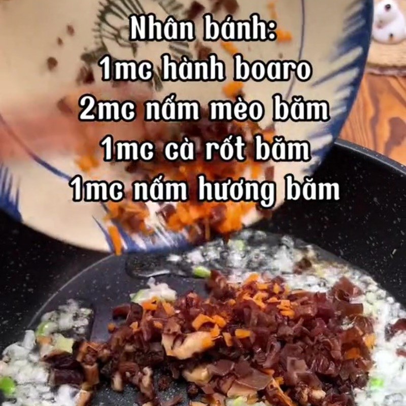 Bước 2 Xào nhân Xôi khúc chay (Công thức được chia sẻ từ Tiktok Bếp chay XANH)