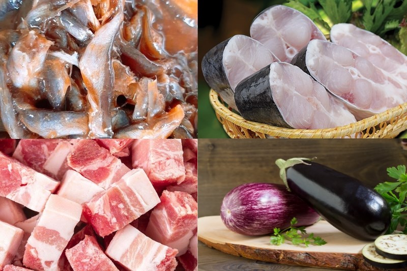 Nguyên liệu làm mắm kho thố
