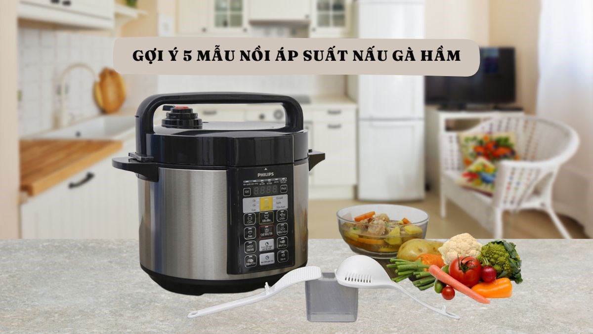 Mẫu nồi áp suất nấu gà hầm