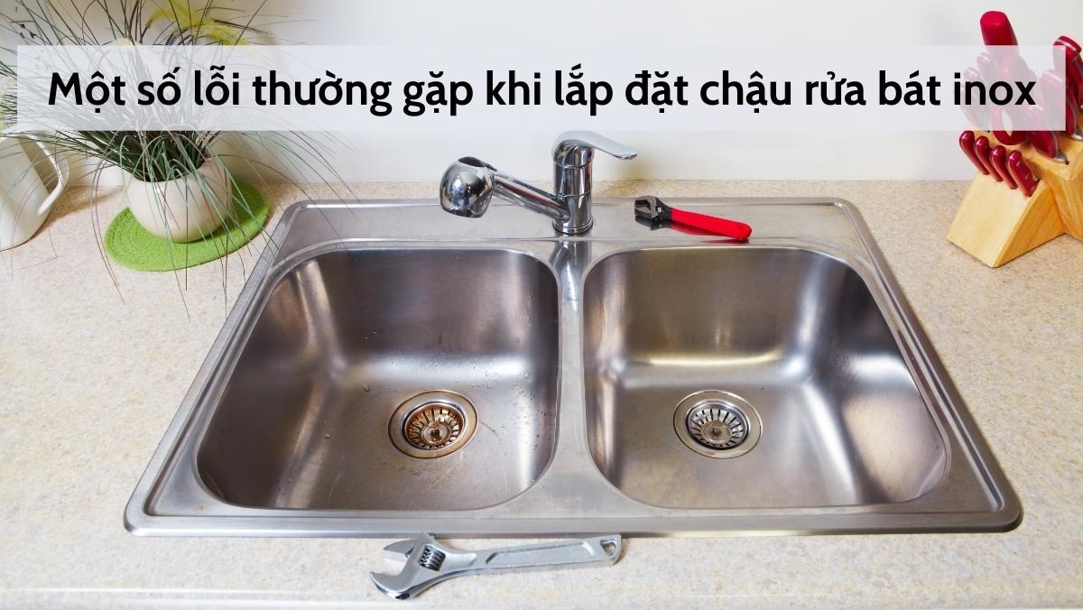 Lắp đặt chậu rửa bát inox