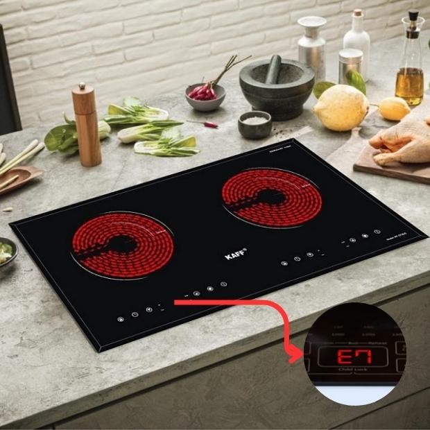 Bếp hồng ngoại báo lỗi E7 - Nguyên nhân và cách khắc phục