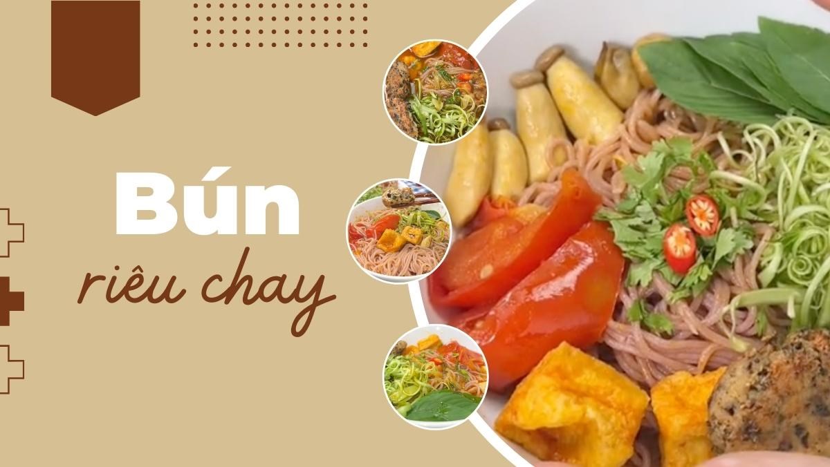 Bún riêu chay (Công thức được chia sẻ bởi Tiktok Bếp chay XANH)