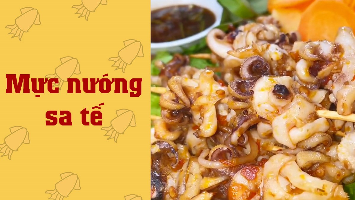 Mực nướng sa tế (Công thức được chia sẻ từ TikTok Vào bếp cùng KitchenAZ)