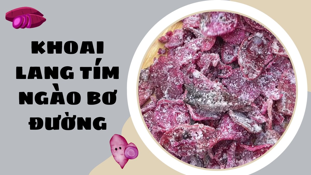 Khoai lang tím ngào bơ đường (Công thức được chia sẻ từ Tiktok Vào bếp cùng Điện máy XANH)