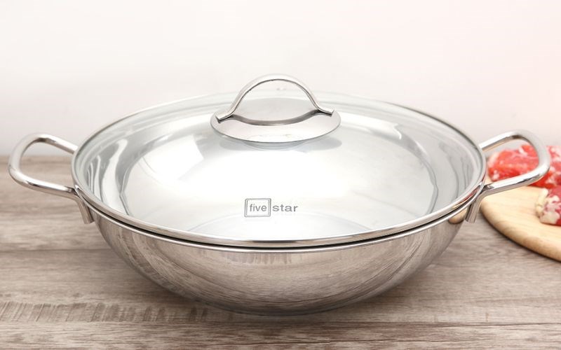 Chảo inox s&acirc;u đ&aacute;y từ nắp k&iacute;nh 32 cm Fivestar FSCL31001