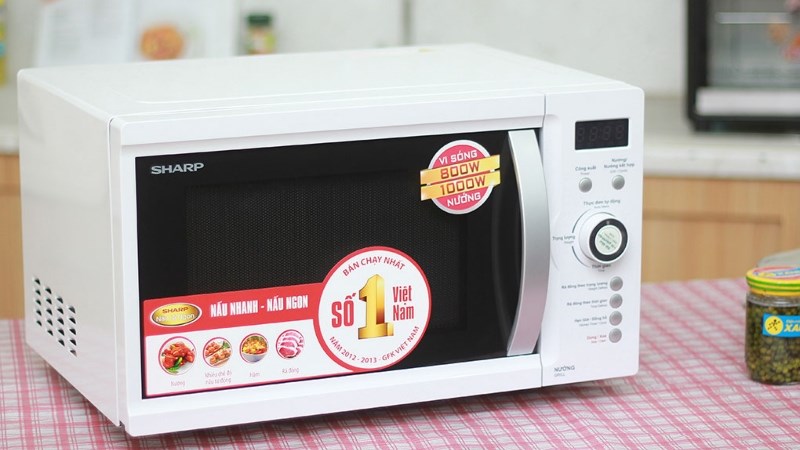 L&ograve; vi s&oacute;ng c&oacute; nướng Sharp R-G371VN-W 23 l&iacute;t