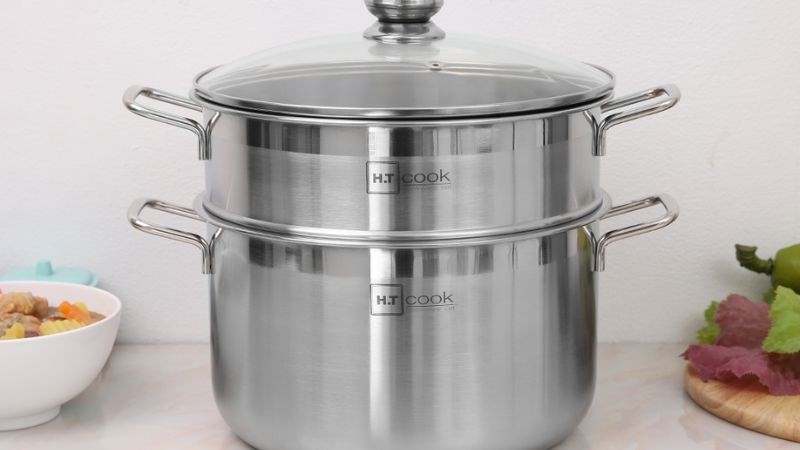 Bộ nồi xửng inox nắp kính 28 cm Fivestar HT Cook HTNX28001