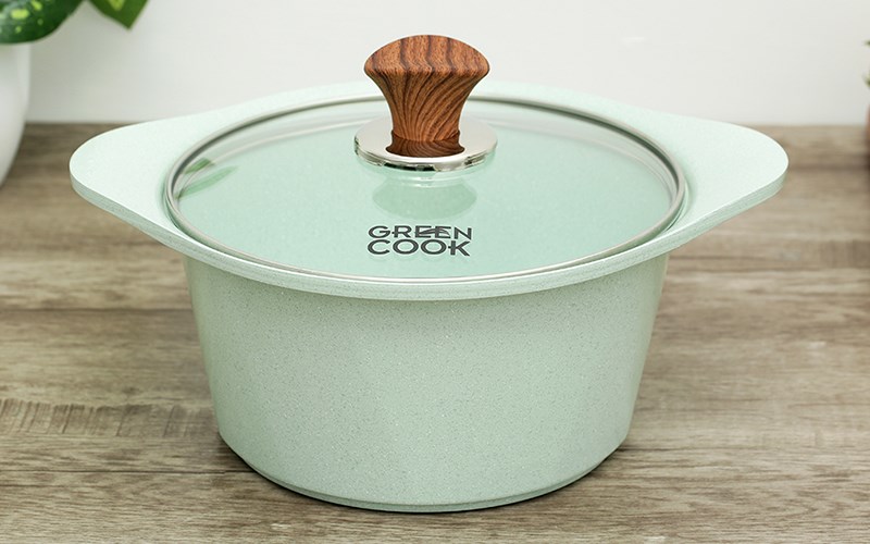 Nồi Ceramic nắp kính 20 cm Green Cook GCS05-20IH