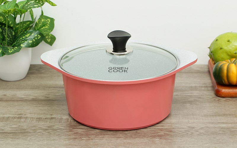 Nồi Ceramic nắp kính 24 cm Green Cook GCS02-24IH