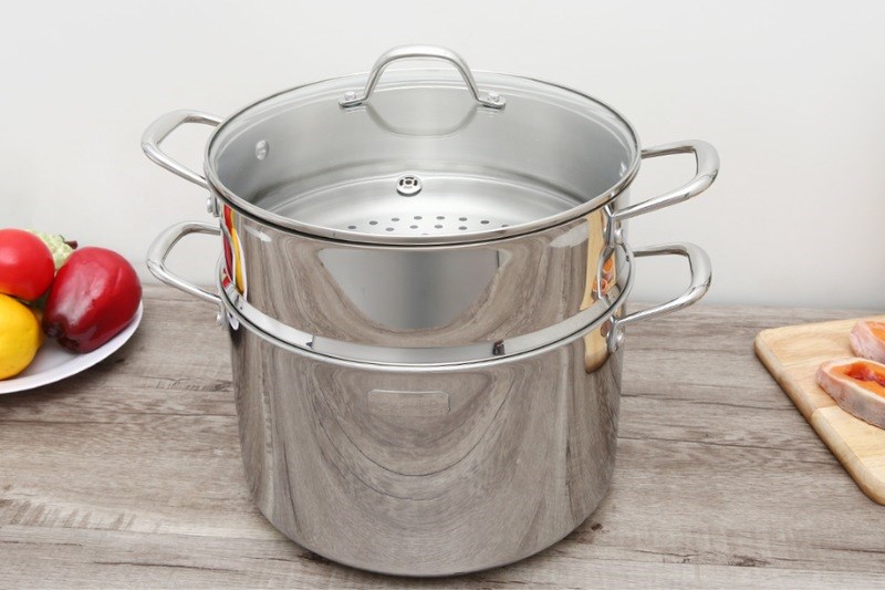 Bộ nồi xửng inox nắp k&iacute;nh 28 cm Elmich Trimax Cz EL-3831