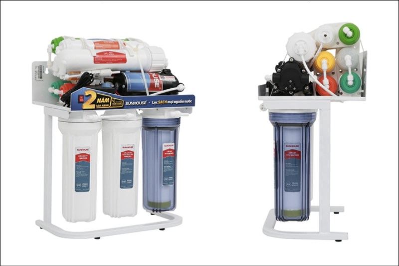 M&aacute;y lọc nước RO kh&ocirc;ng vỏ Sunhouse SHA88117KV 10 l&otilde;i 