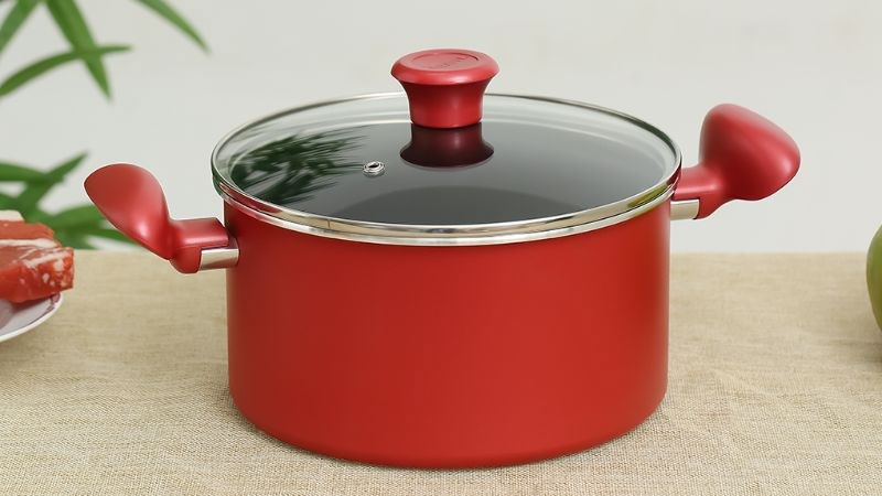 Nồi nh&ocirc;m chống d&iacute;nh nắp k&iacute;nh 22 cm Tefal So Chef G1354595 