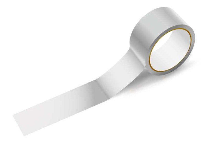 D&ugrave;ng băng keo để thu gom c&aacute;c hạt thủy ng&acirc;n