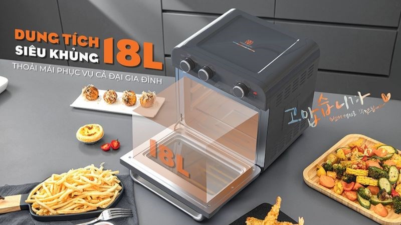 L&ograve; chi&ecirc;n kh&ocirc;ng dầu Hawonkoo AFH-180-GR 18 l&iacute;t 