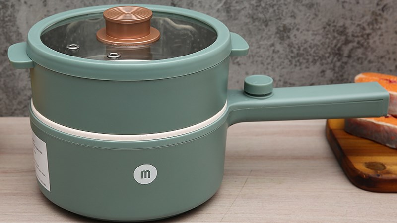Ca nấu đa năng Mishio MK-271 1.5 lít xanh