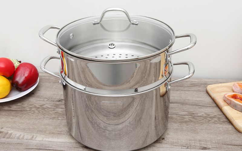 Bộ nồi xửng inox nắp k&iacute;nh 28 cm Elmich Trimax Cz EL-3831