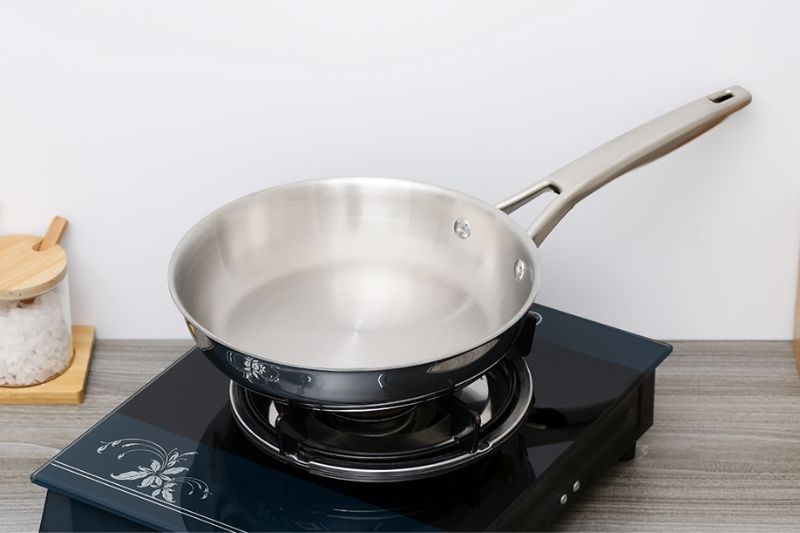 Chảo inox nguy&ecirc;n khối đ&aacute;y từ 24 cm Elmich Trimax EL-2821