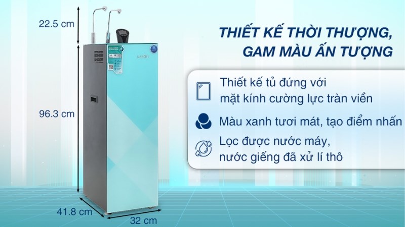 M&aacute;y lọc nước RO n&oacute;ng lạnh Karofi KAD-N91 10 l&otilde;i