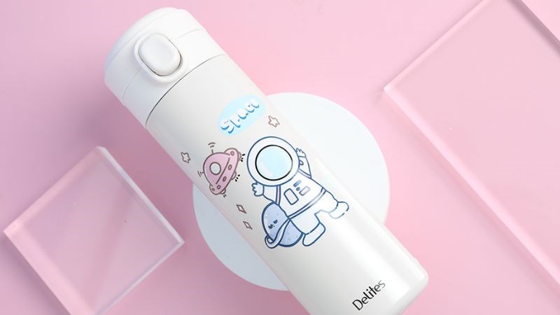 B&igrave;nh giữ nhiệt inox 450 ml Delites TH05021 trắng