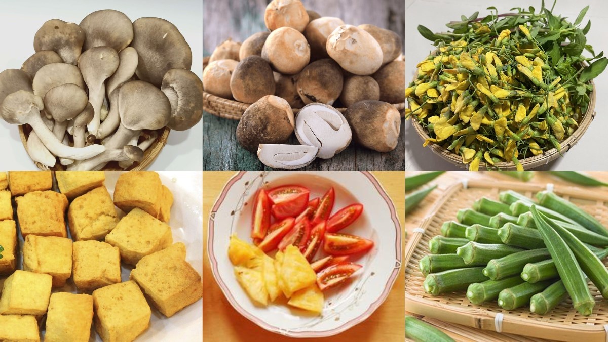 Nguyên liệu nấu canh chua bông điên điển