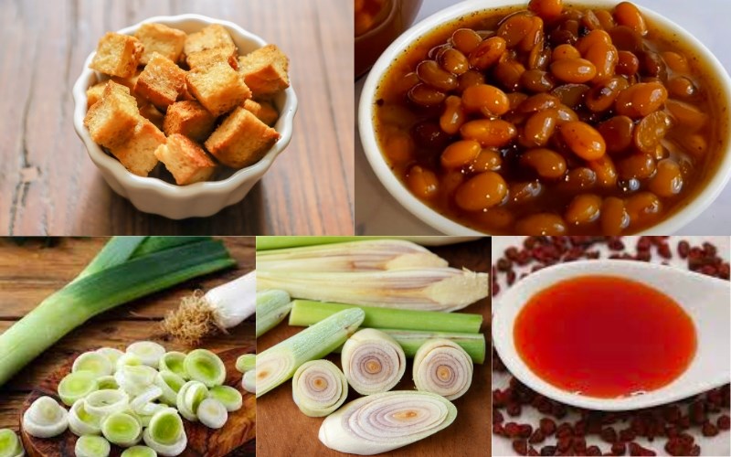 Nguyên liệu món ăn đậu hủ kho tương hột chay