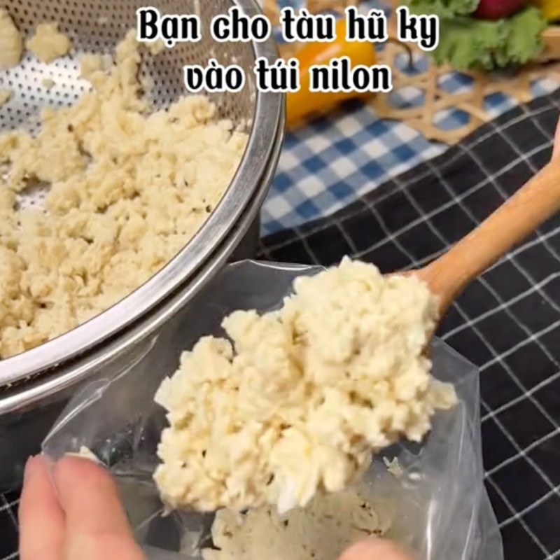 Bước 3 Gói chả Chả lụa tàu hủ ky tươi (Công thức được chia sẻ bởi Tiktok Bếp chay XANH)