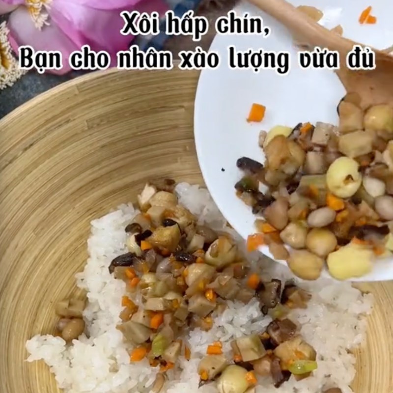 Bước 5 Hoàn thành Xôi bát bửu chay (Công thức được chia sẻ bởi Tiktok Bếp chay XANH)