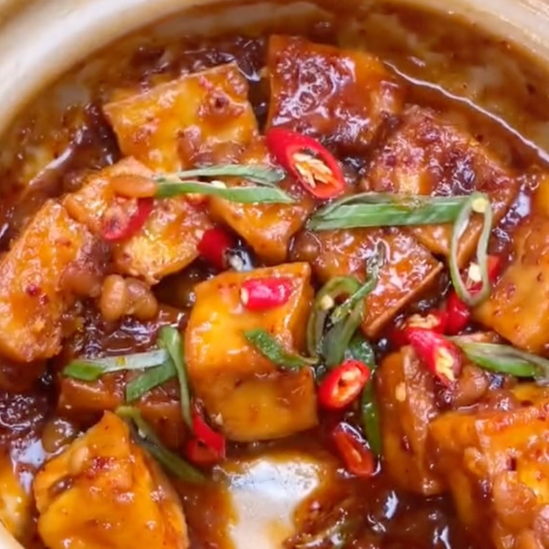 Bước 2 Kho đậu hũ với tương hột Đậu hũ kho tương (Công thức từ kênh Tiktok Bếp chay XANH)
