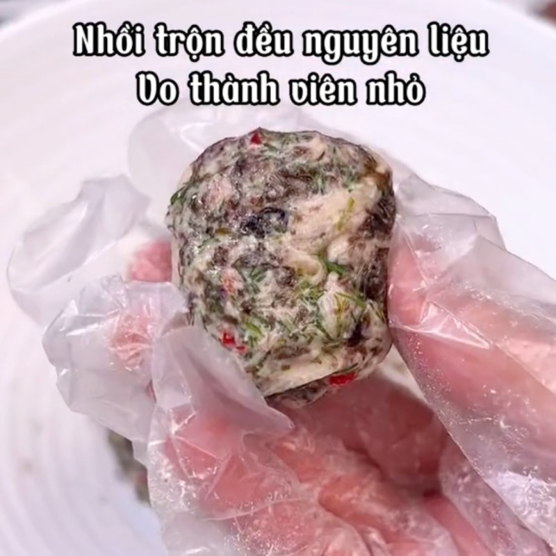 Bước 2 Làm chả nấm Chả nấm thì là rong biển