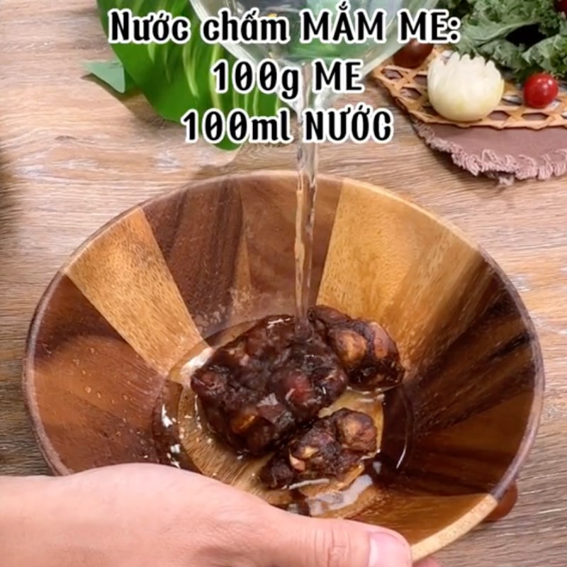 Bước 4 Làm nước chấm me Nấm bào ngư chiên giòn kèm nước chấm me (Công thức được chia sẻ bởi Tiktok Bếp chay XANH)