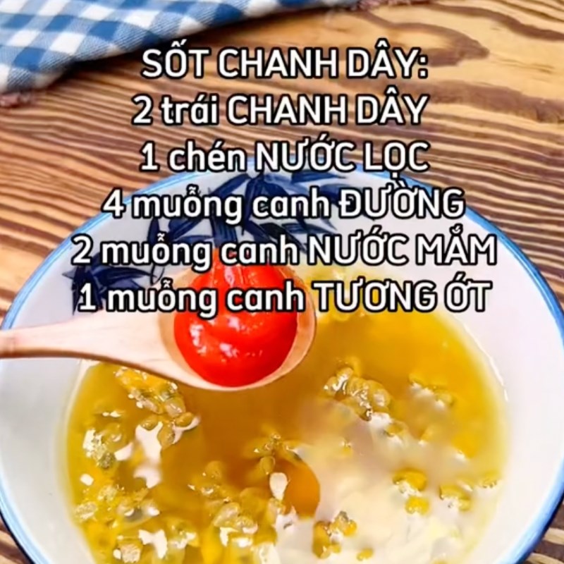 Bước 2 Làm sốt chanh dây Nghêu sốt chanh dây