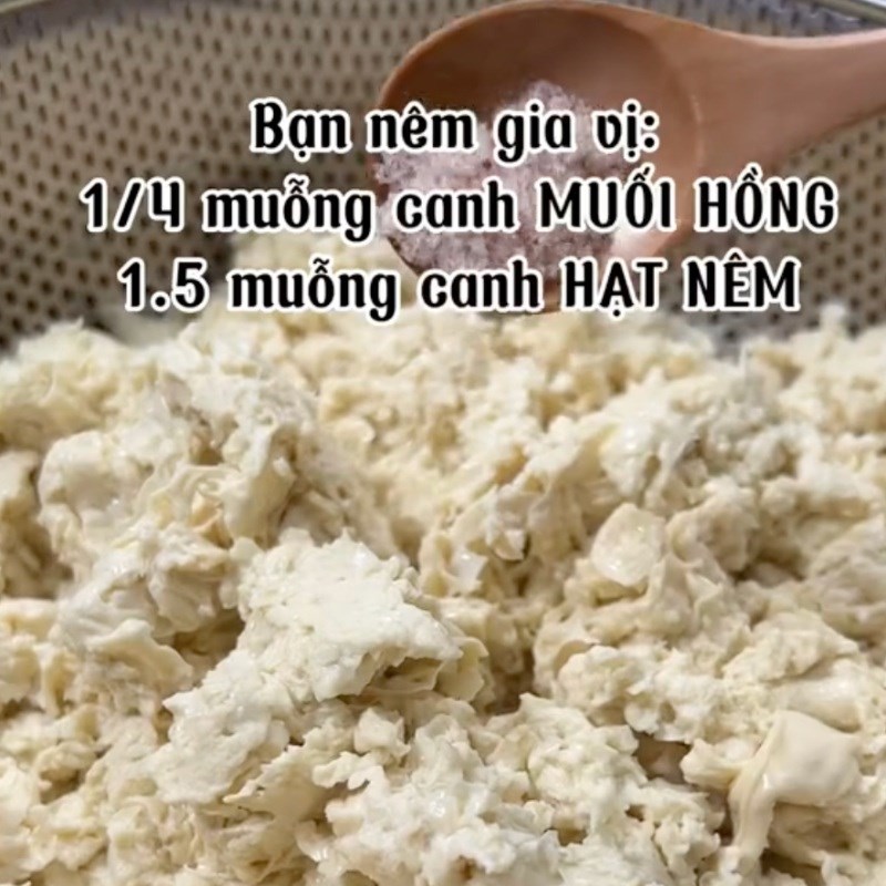 Bước 2 Nêm gia vị tàu hủ kỹ Chả lụa tàu hủ ky tươi (Công thức được chia sẻ bởi Tiktok Bếp chay XANH)