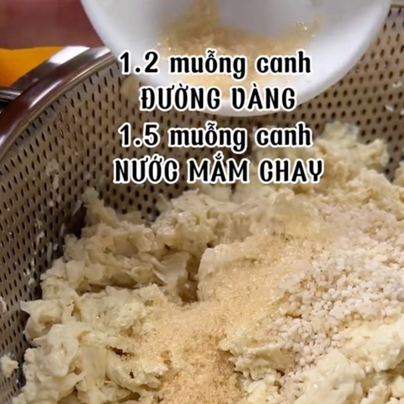 Bước 2 Nêm gia vị tàu hủ kỹ Chả lụa tàu hủ ky tươi (Công thức được chia sẻ bởi Tiktok Bếp chay XANH)