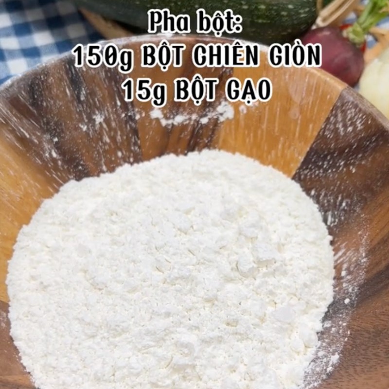 Bước 2 Pha bột Nấm bào ngư chiên giòn kèm nước chấm me (Công thức được chia sẻ bởi Tiktok Bếp chay XANH)