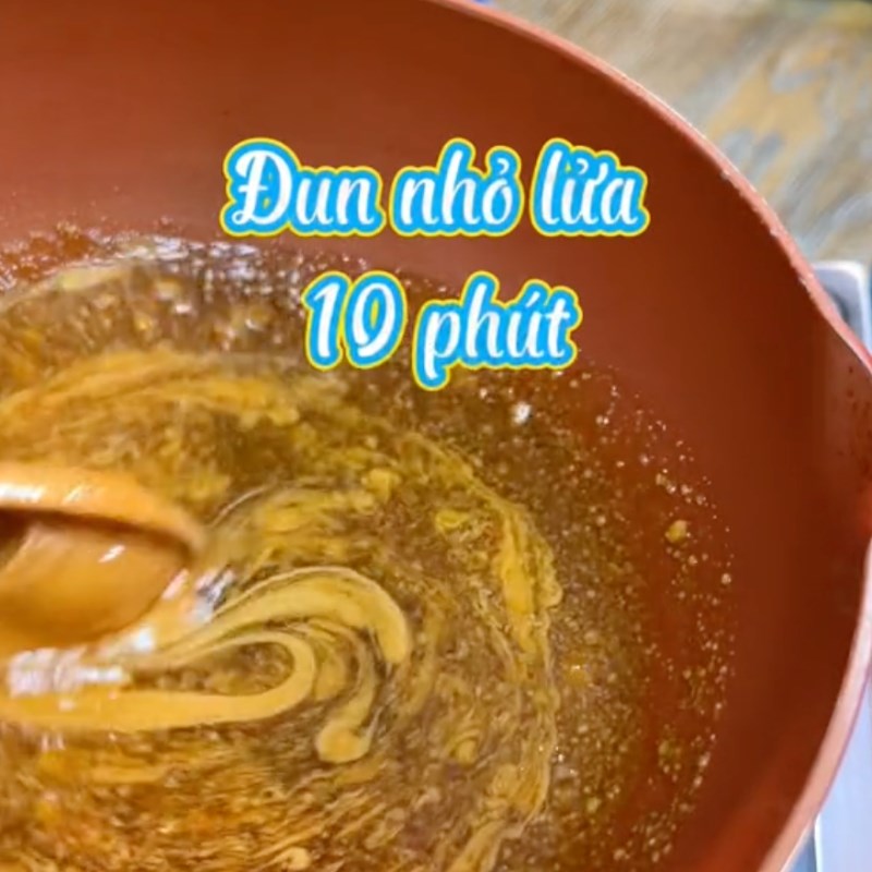 Bước 2 Sốt me bơ đậu phộng Nấm né chay (Công thức từ kênh Tiktok Bếp chay XANH)