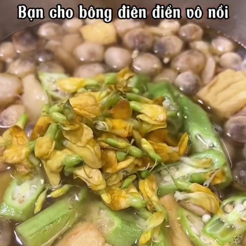 Bước 4 Hoàn thành Canh chua bông điên điển chay (Công thức được chia sẻ từ Tiktok Bếp chay XANH)