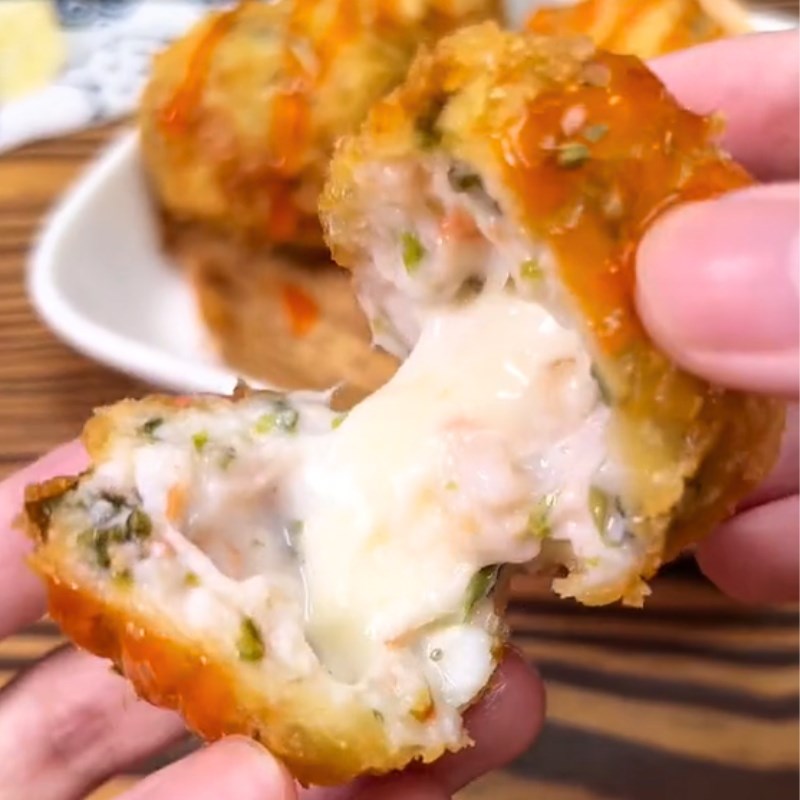 Bước 3 Thành phẩm Tôm viên phô mai (Công thức được chia sẻ từ Tiktok Vào bếp cùng Điện máy XANH)