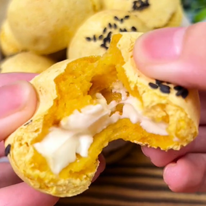 Bước 4 Thành phẩm Bánh mochi bí đỏ phô mai