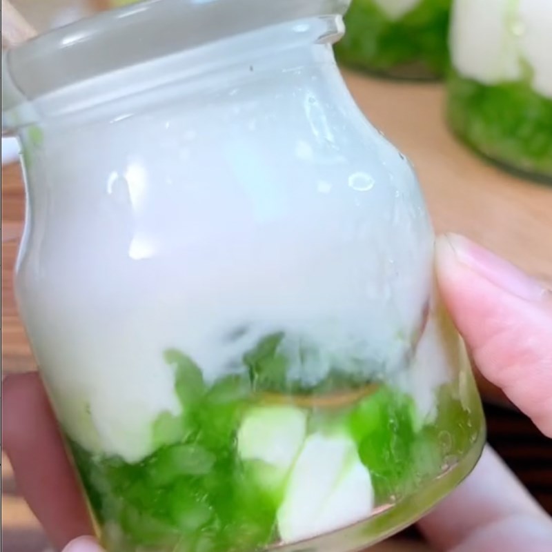 Bước 6 Thành phẩm Sữa chua phô mai cốm non (Công thức từ kênh tiktok Vào bếp Cùng Điện máy XANH)