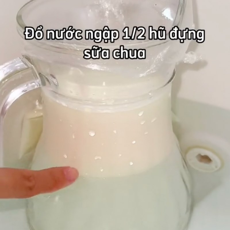 Bước 3 Ủ sữa chua phô mai Sữa chua phô mai cốm non (Công thức từ kênh tiktok Vào bếp Cùng Điện máy XANH)