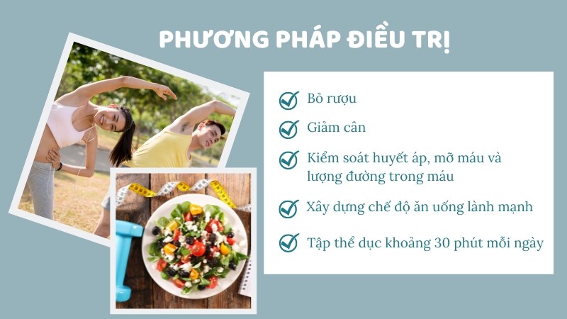 Điều trị gan to phụ thuộc chủ yếu vào phương pháp thay đổi lối sống
