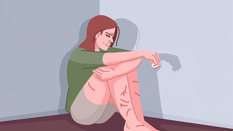 Khi bệnh tiến triển thành trầm cảm có thể xuất hiện hành vi tự hại