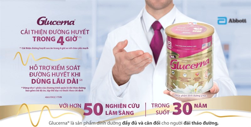 Sản phẩm Glucerna giúp bổ sung dinh dưỡng cân đối và đầy đủ 