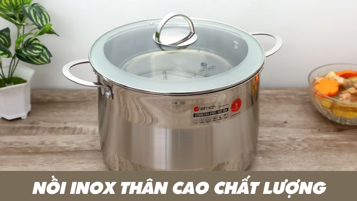 Nồi inox thân cao