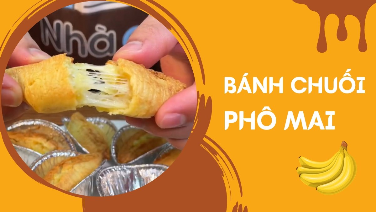 Bánh chuối phô mai (Công thức được chia sẻ từ Tiktok Vào bếp cùng Hành Phi)