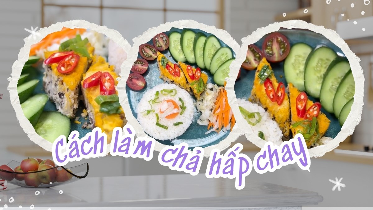 Chả hấp chay khoai môn