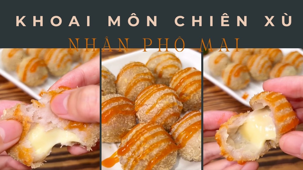Khoai môn chiên xù nhân phô mai(Công thức từ kênh tiktok Vào bếp cùng điện máy XANH)