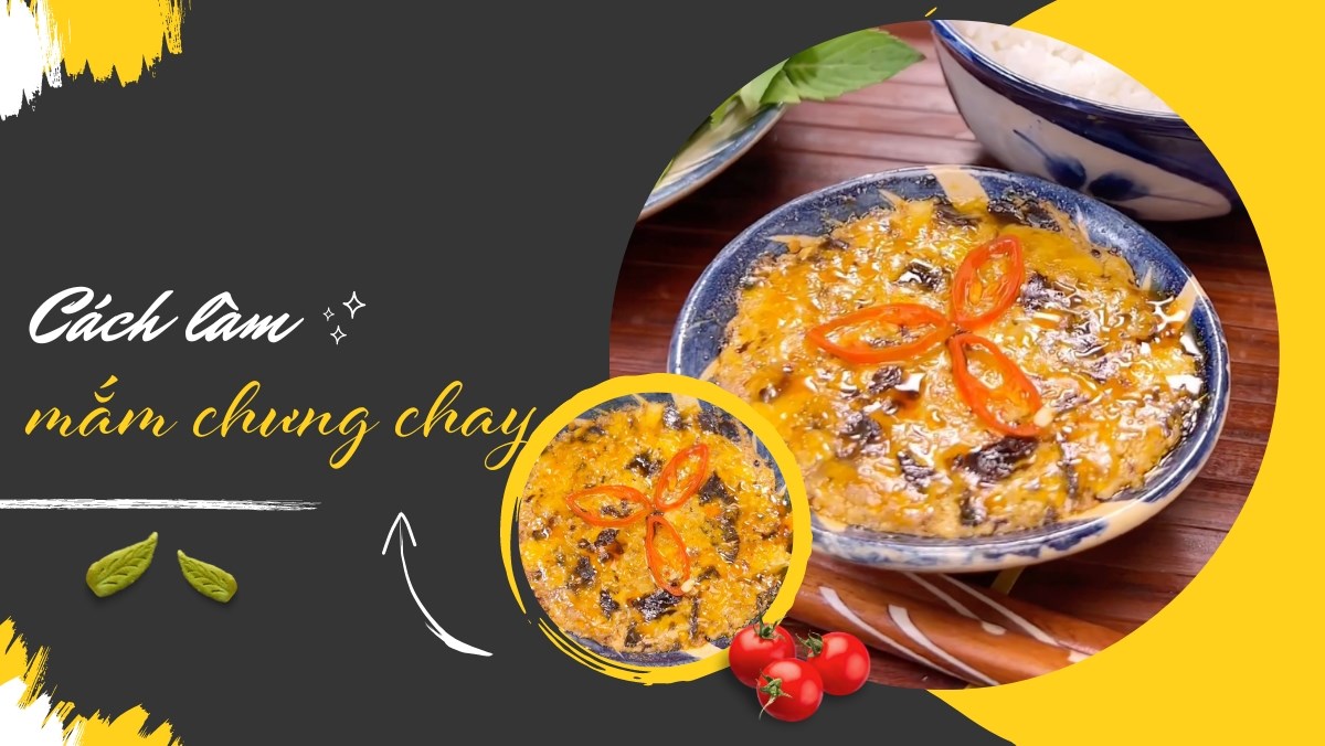 Mắm chưng chay nấm đông cô