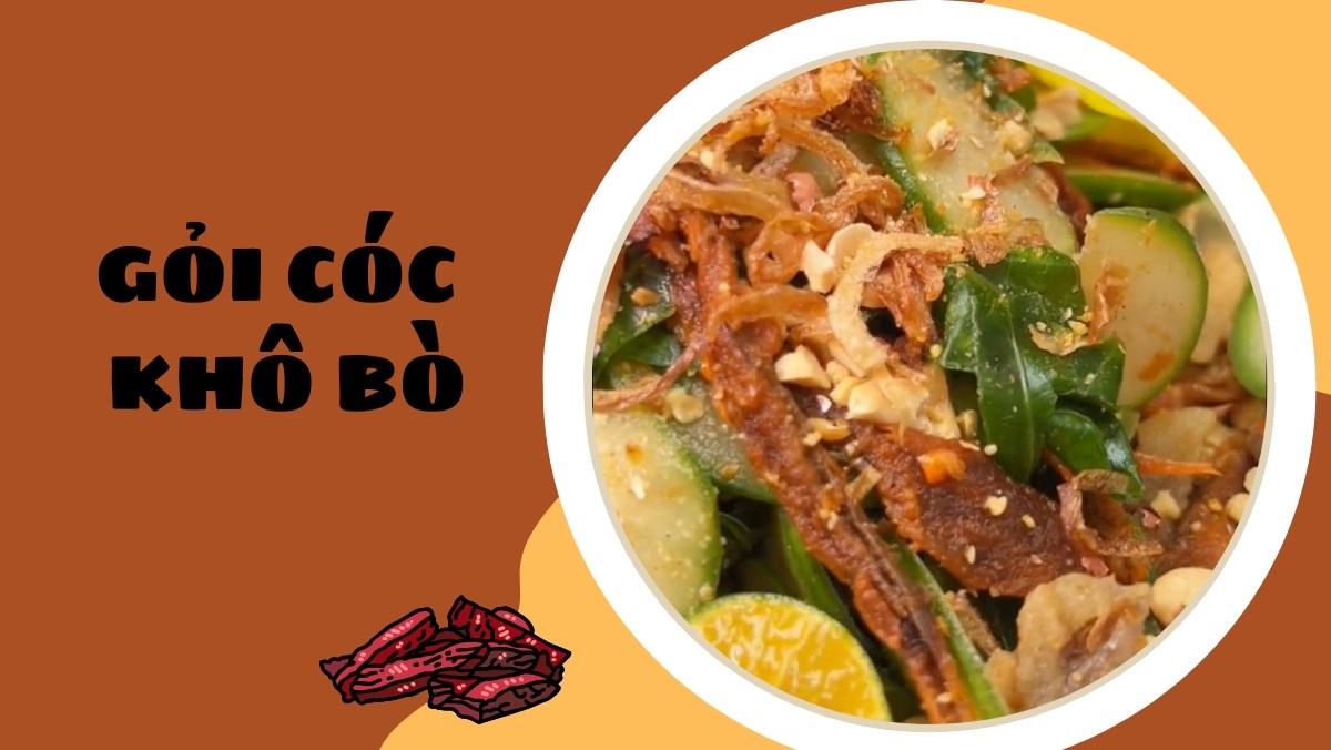Gỏi khô bò cóc non (Công thức được chia sẻ từ Tiktok Vào bếp cùng Điện máy XANH)