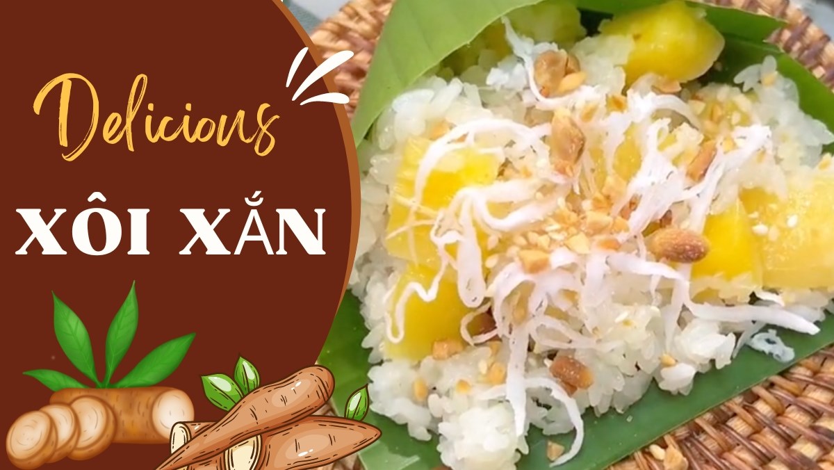 Xôi xắn chay (Công thức từ kênh tiktok Bếp chay XANH)